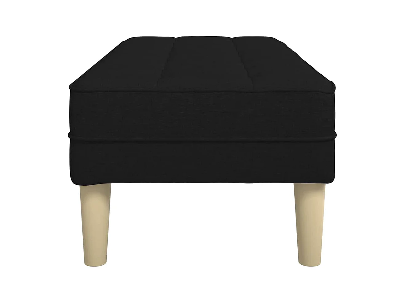 Zwarte bank 113 x 57 x 39 cm stof