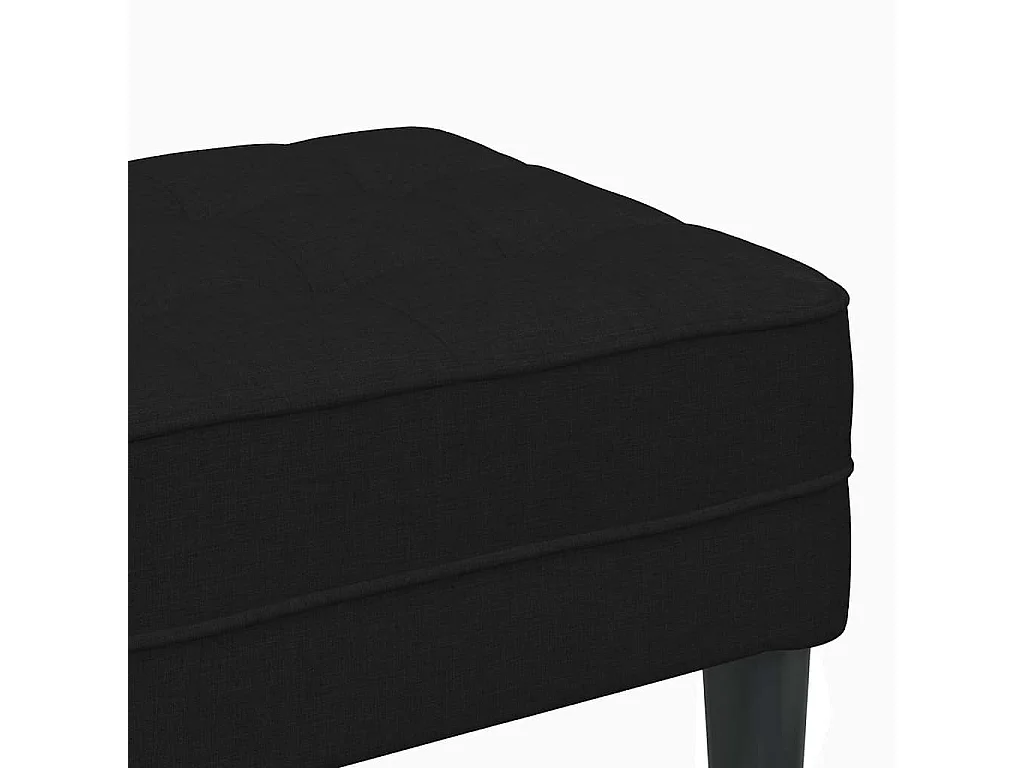 banc Noir 113 x 57 x 39 cm tissu