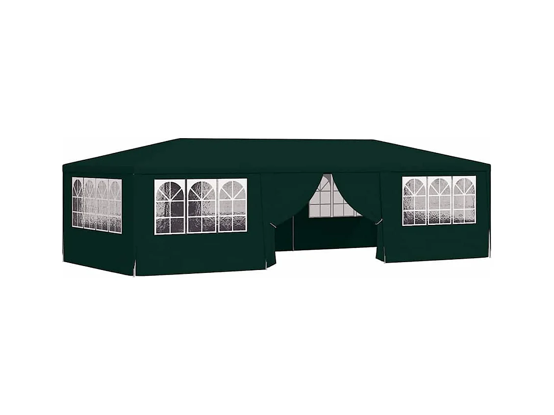 Empfangszelt mit Seitenwänden 4x9 m Grün 90 g/m²