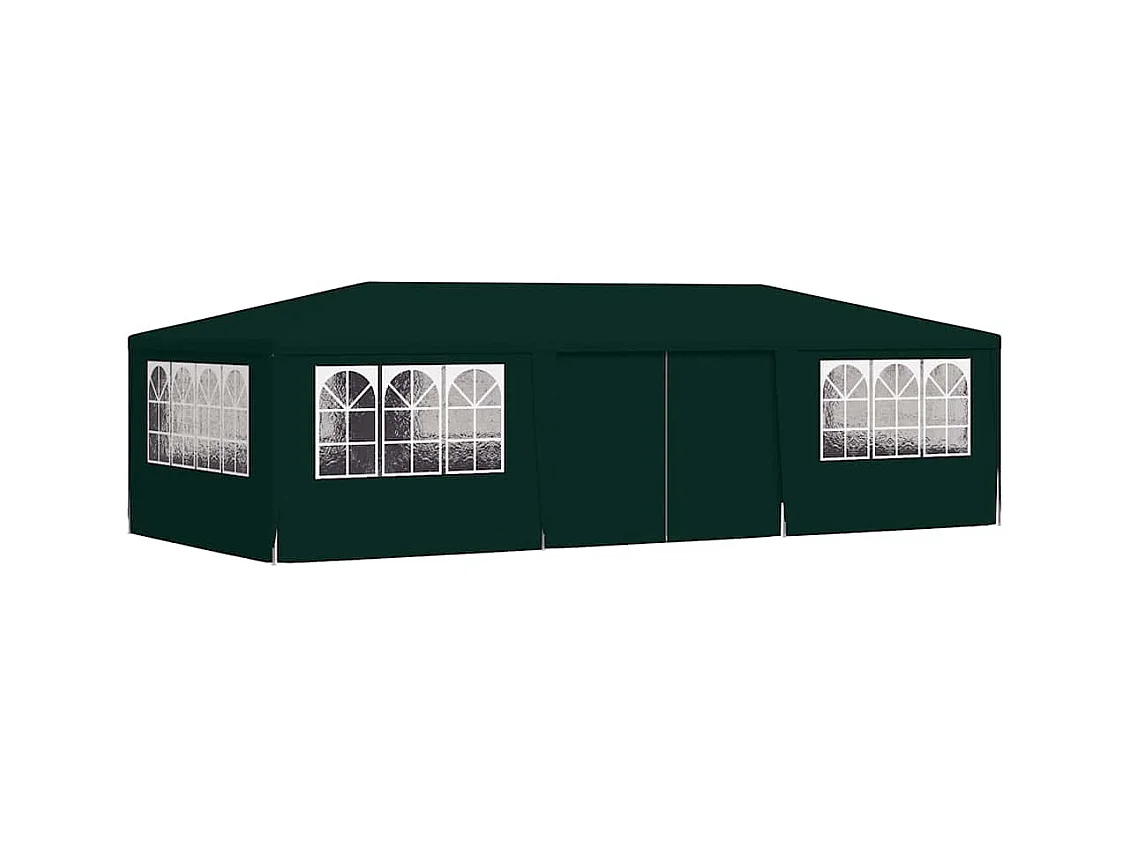 Empfangszelt mit Seitenwänden 4x9 m Grün 90 g/m²