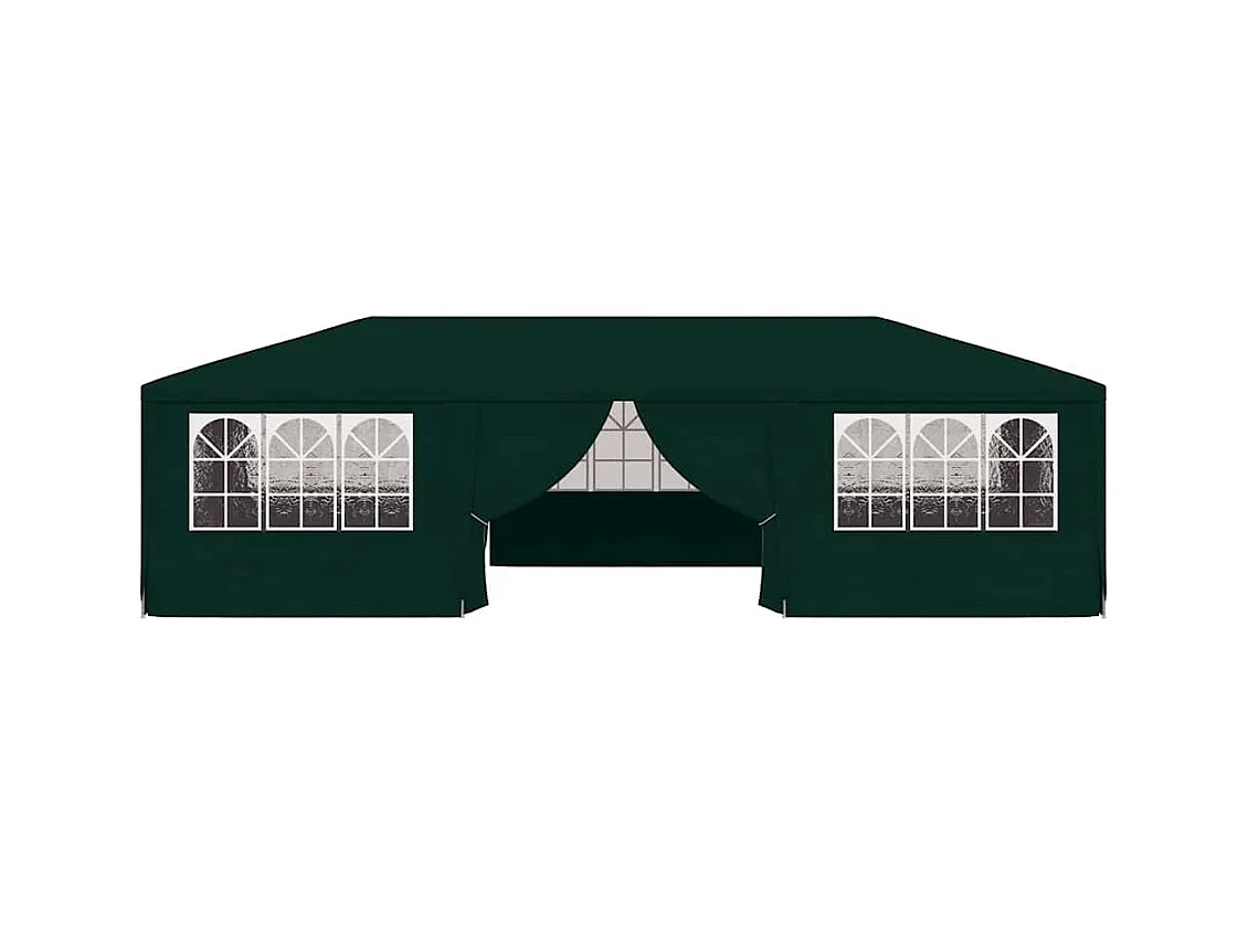 Empfangszelt mit Seitenwänden 4x9 m Grün 90 g/m²