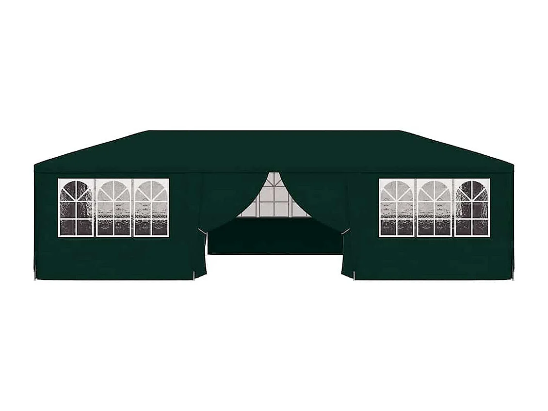 Carpa de recepción con paredes laterales 4x9 m Verde 90 g/m²