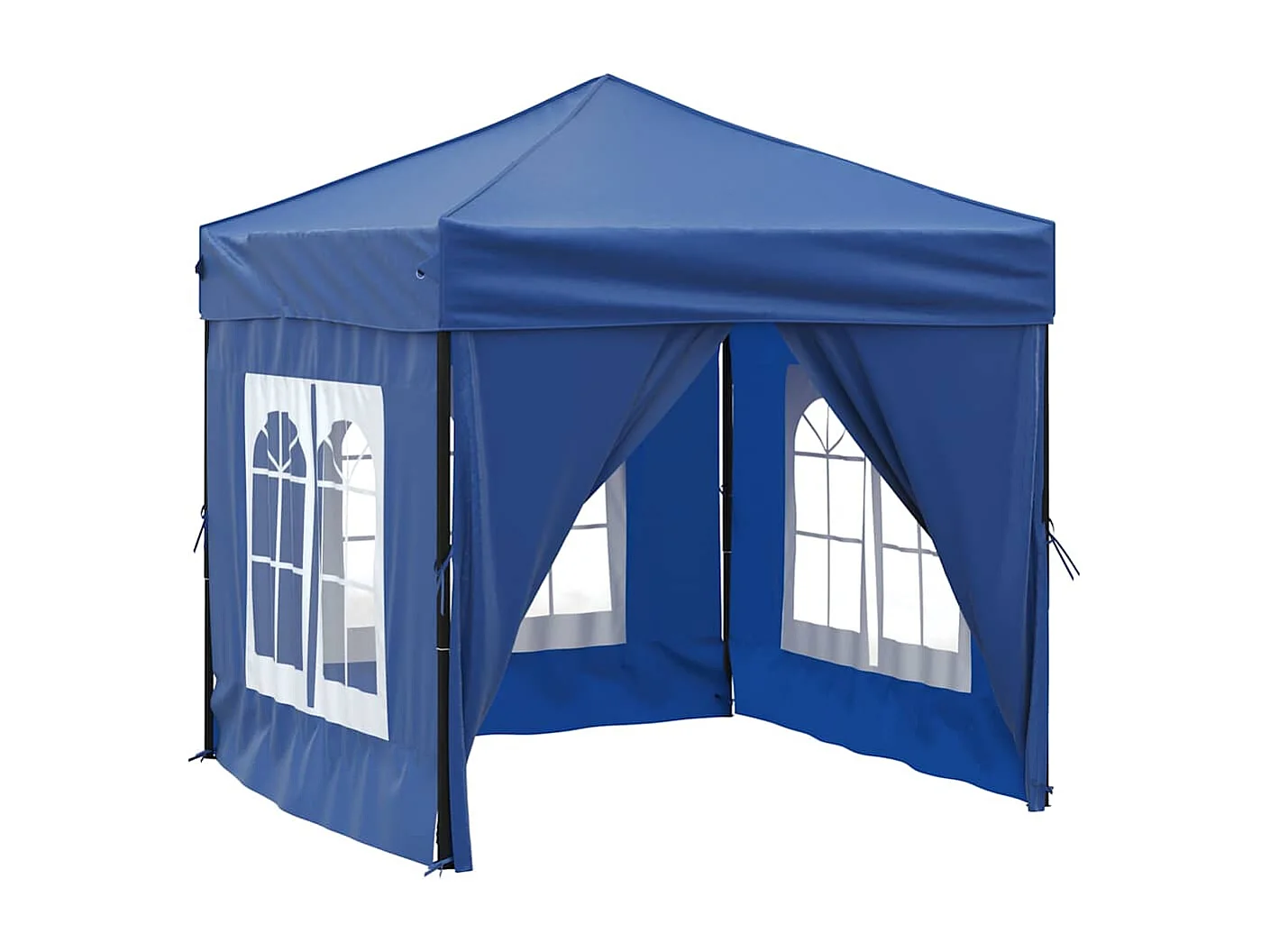 Carpa de recepción plegable con paredes Azul 2x2 m