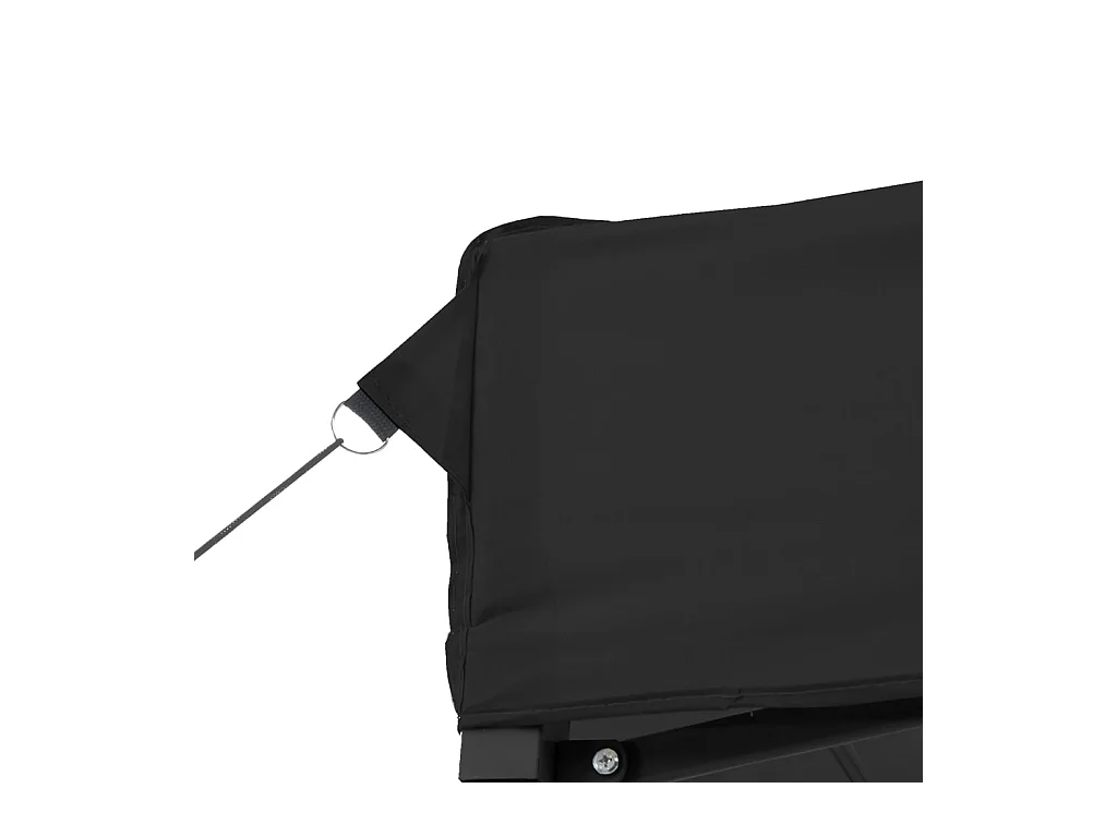 Carpa de recepción plegable emergente de 3 lados de color negro