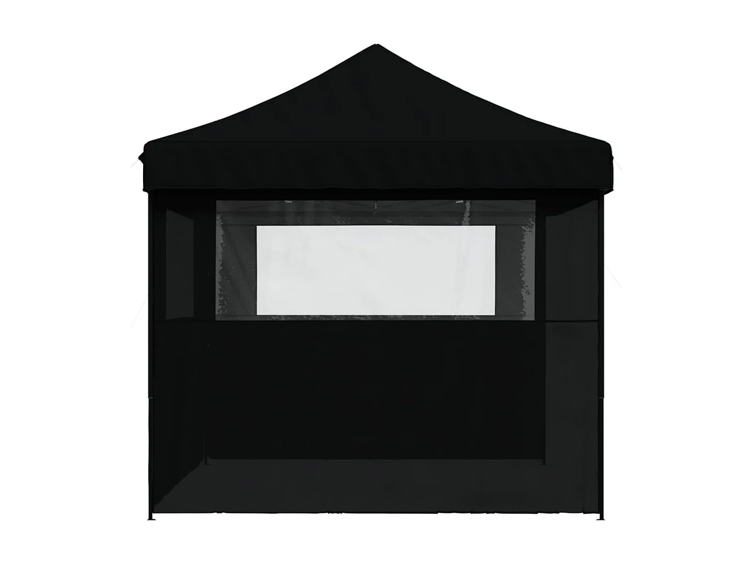 Tenda da ricevimento pieghevole pop-up nera a 3 lati