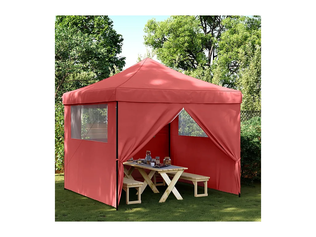 Carpa de recepción plegable emergente con 4 paredes laterales