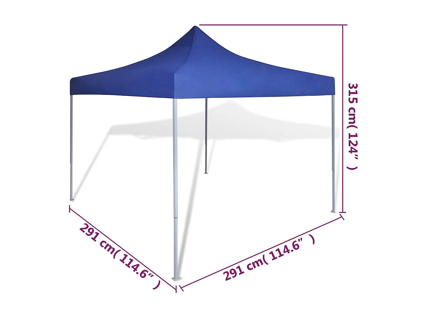 Tienda plegable Azul 3 x 3 m