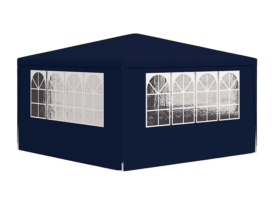 Carpa de recepción con paredes laterales 4x4 m Azul 90 g/m²