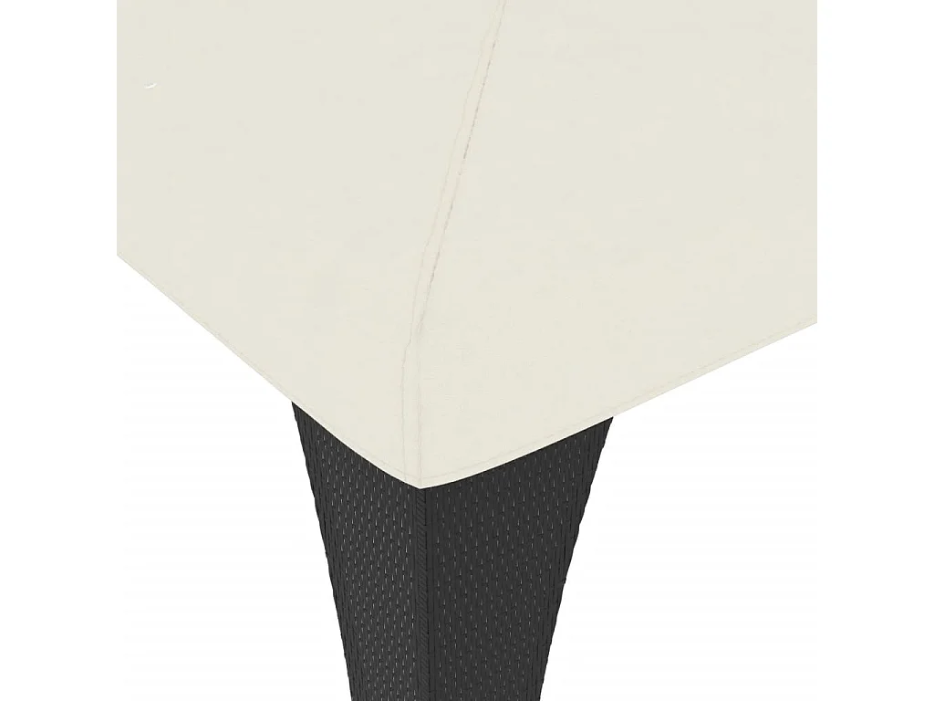 Cenador de doble techo crema 2,98x2,98 m acero