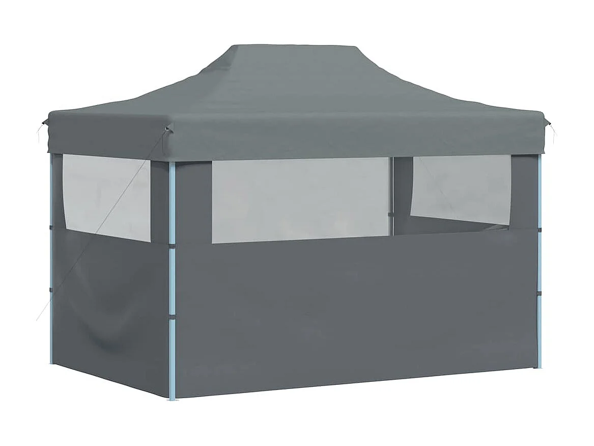 Carpa de recepción plegable de 3 paredes 3x4 m Acero Antracita