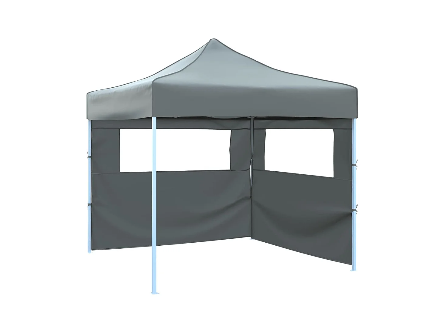 Tente de réception escamotable avec 2 parois 3x3 m Anthracite