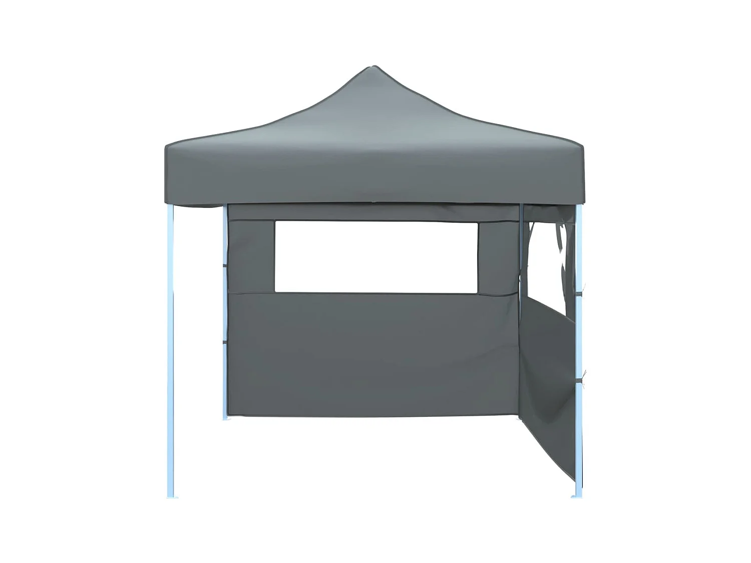 Tente de réception escamotable avec 2 parois 3x3 m Anthracite