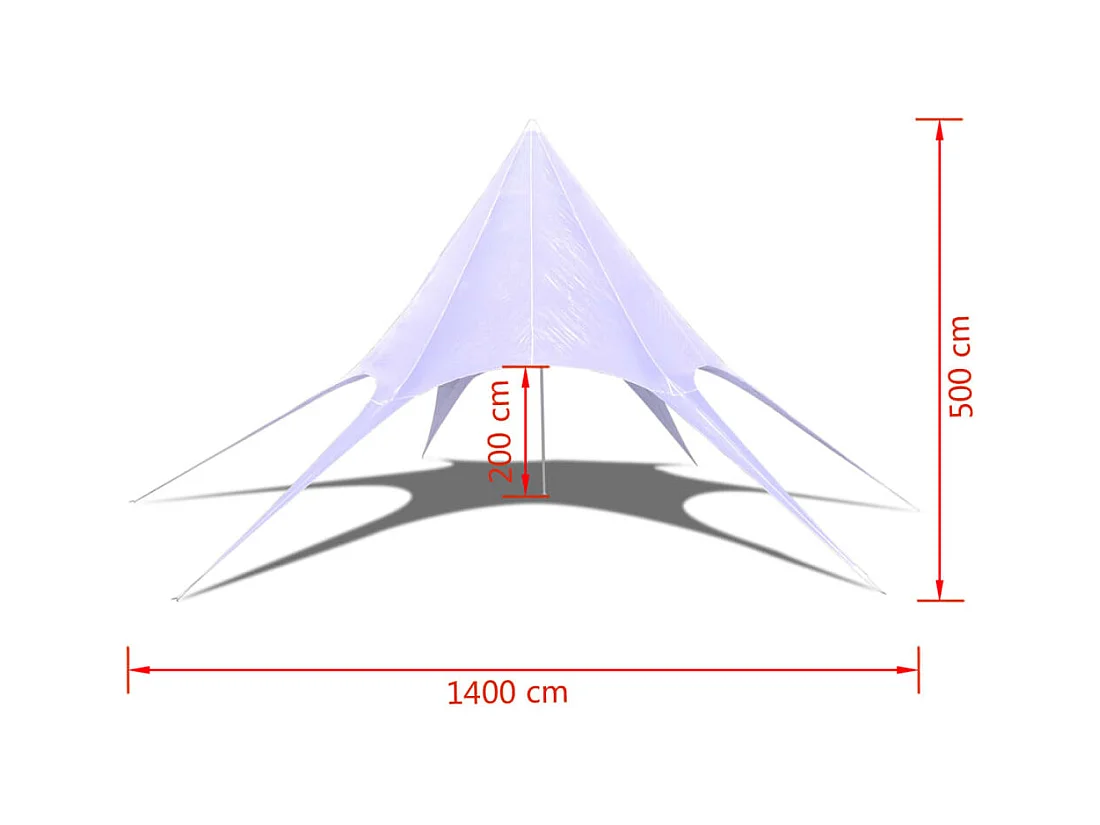 14 m sternförmiges Gartenzelt