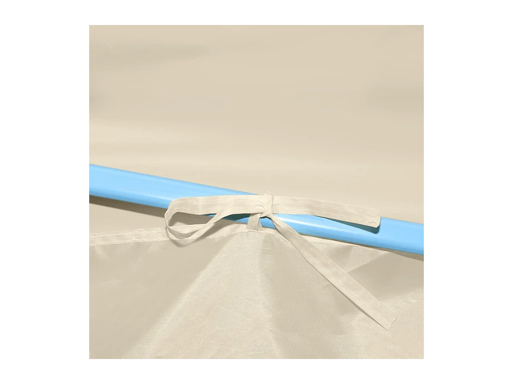 Tenda pieghevole per ricevimenti a 4 pareti 2x2 m Acciaio Crema