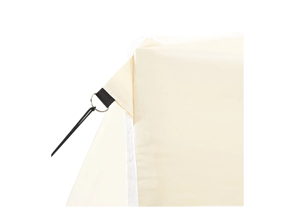 Tenda pieghevole per ricevimenti a 4 pareti 2x2 m Acciaio Crema
