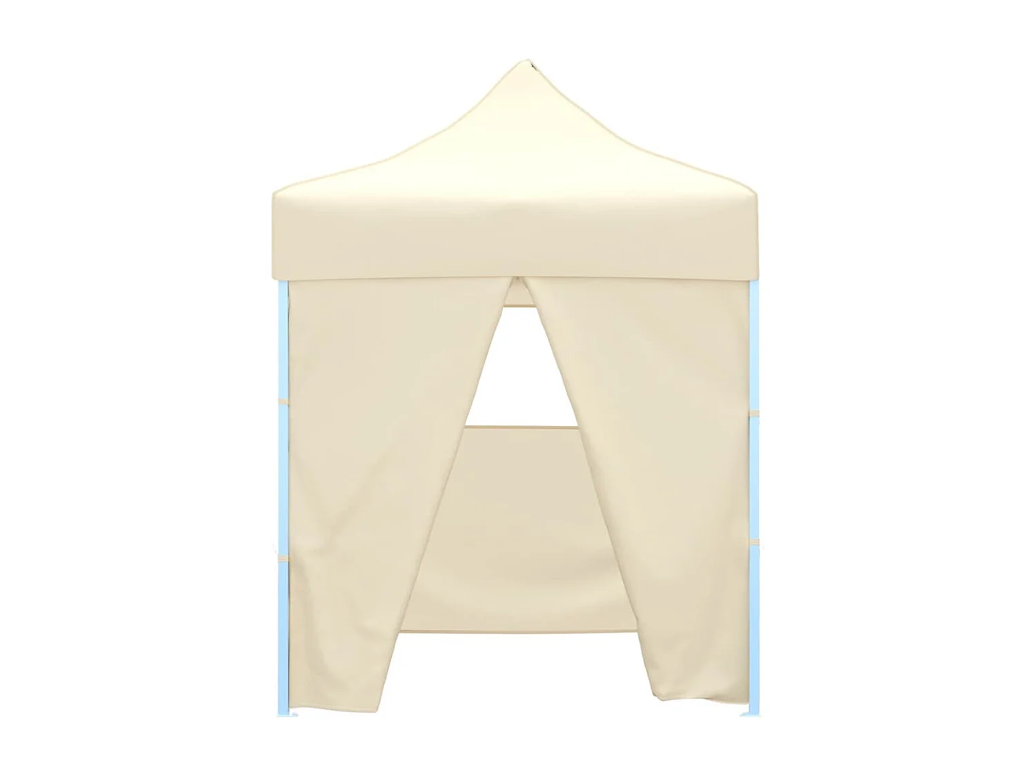 Tenda pieghevole per ricevimenti a 4 pareti 2x2 m Acciaio Crema