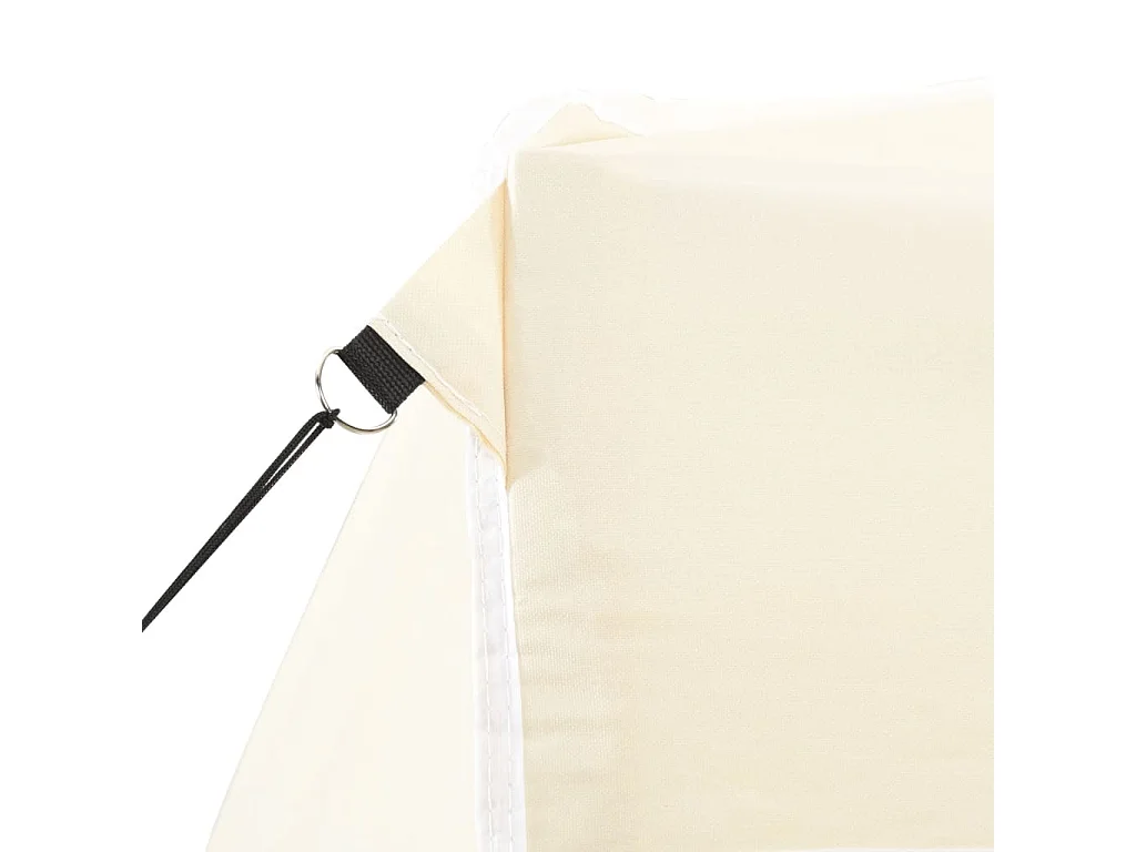 Tenda pieghevole per ricevimenti a 4 pareti 2x2 m Acciaio Crema