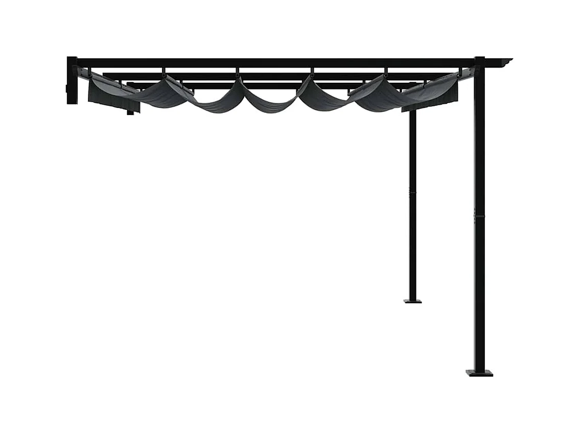 Cenador de pared de acero color antracita