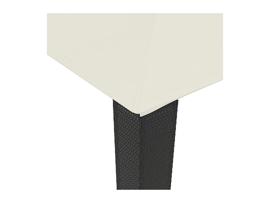 Gazebo doppio tetto crema 2,94x2,94 m acciaio