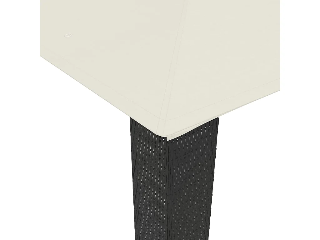 Cenador de doble techo crema 2,94x2,94 m acero