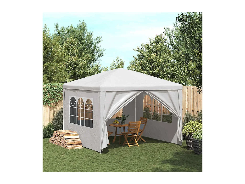 Carpa de recepción blanca de 3 x 3 m