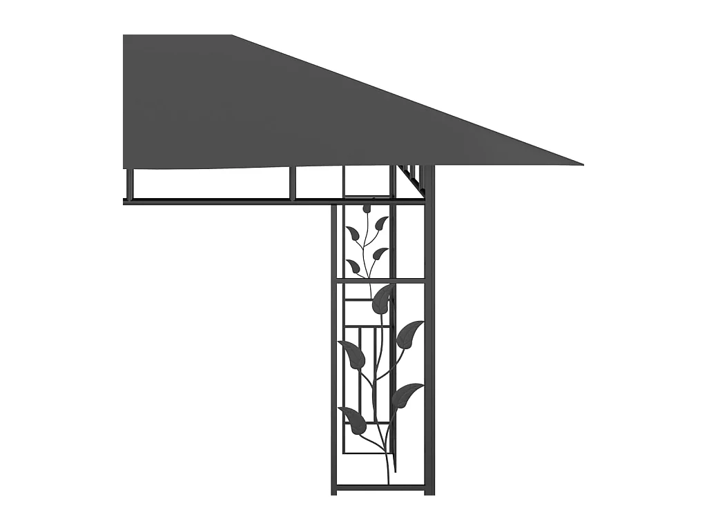 Cenador con mosquitera 4x3x2,73 m Antracita 180 g/m²