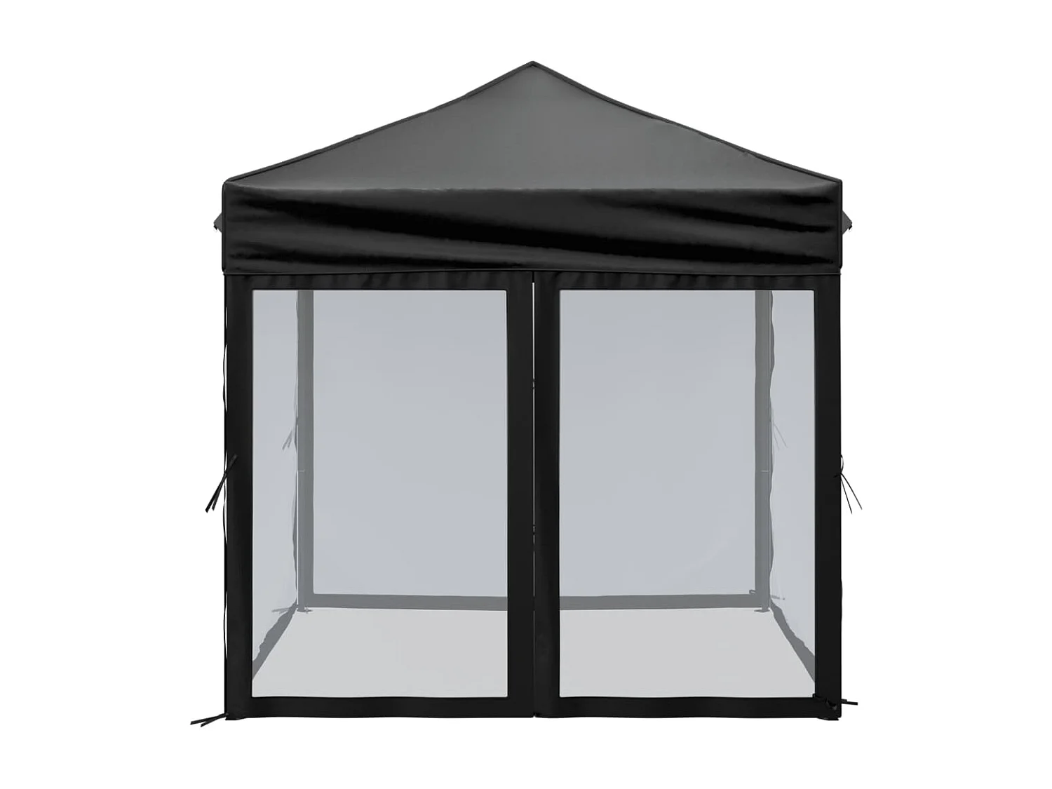 Carpa de recepción plegable con paredes Negra 2x2 m