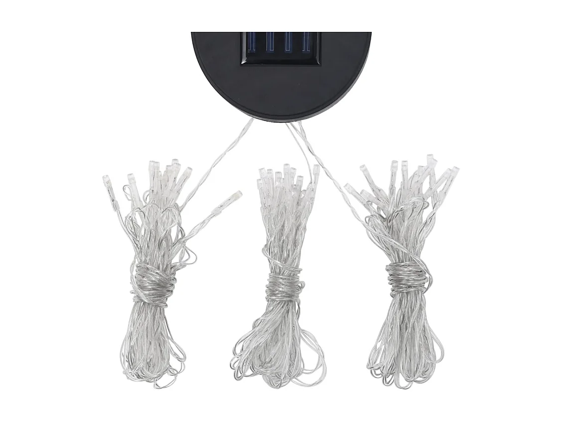 Pérgola y cortina con guirnalda de luces LED 4x3 m Blanco crema