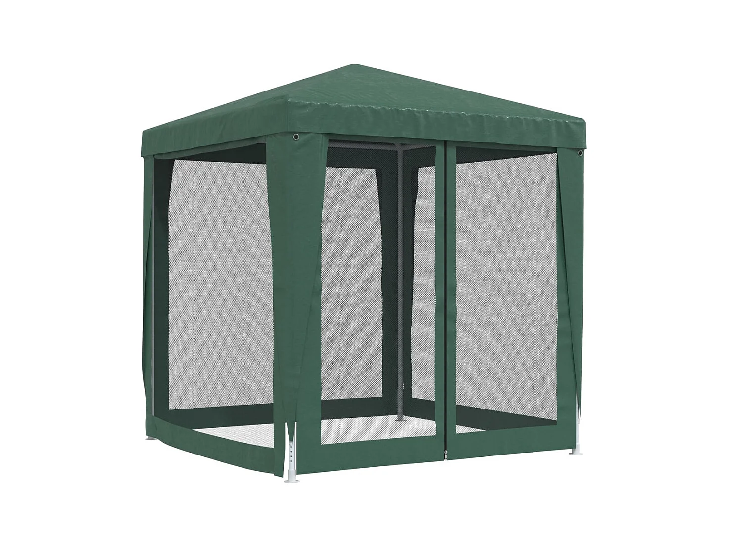 Carpa para fiestas con 4 paredes laterales de malla Verde 2x2 m HDPE