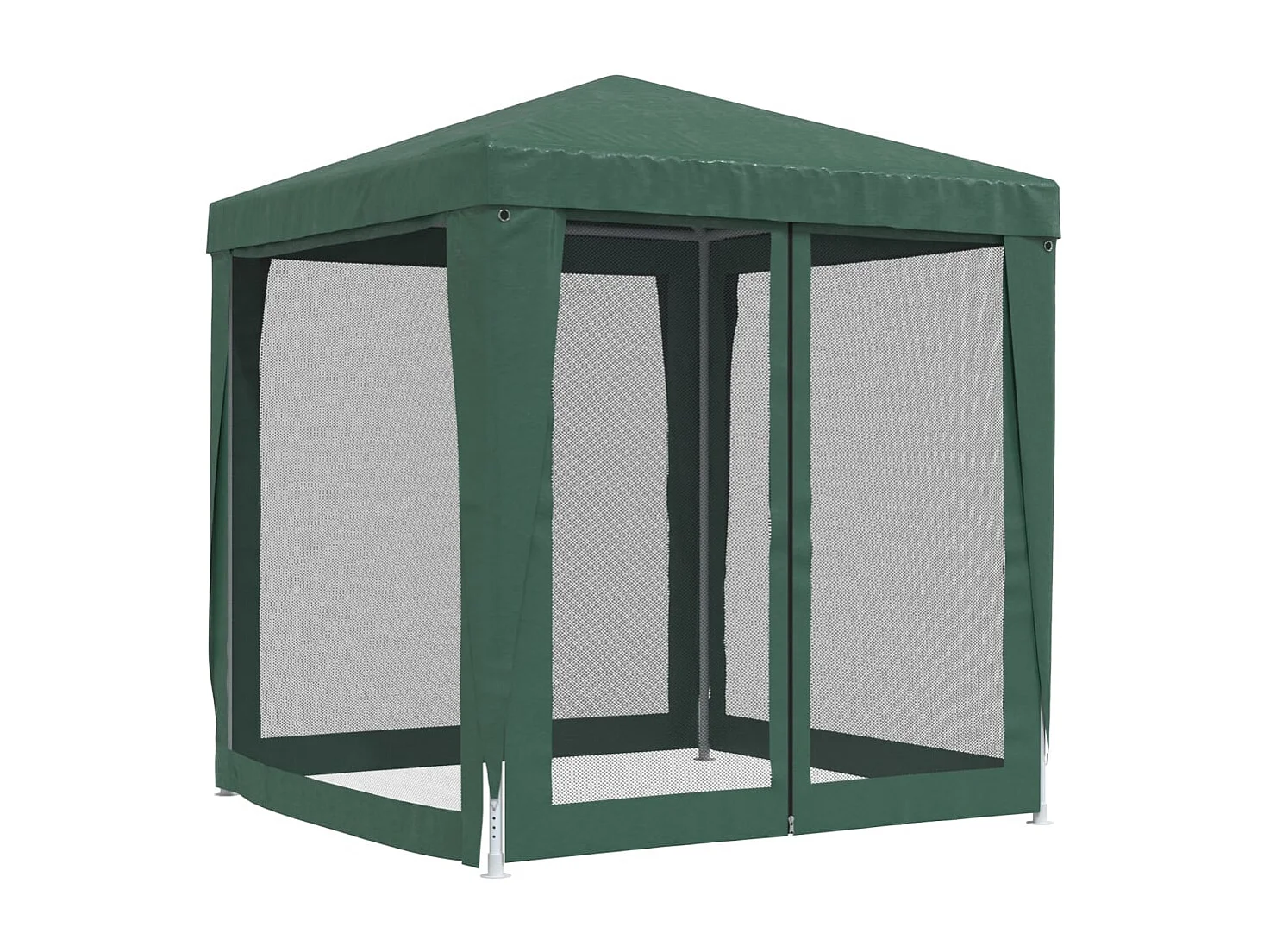 Carpa para fiestas con 4 paredes laterales de malla Verde 2x2 m HDPE
