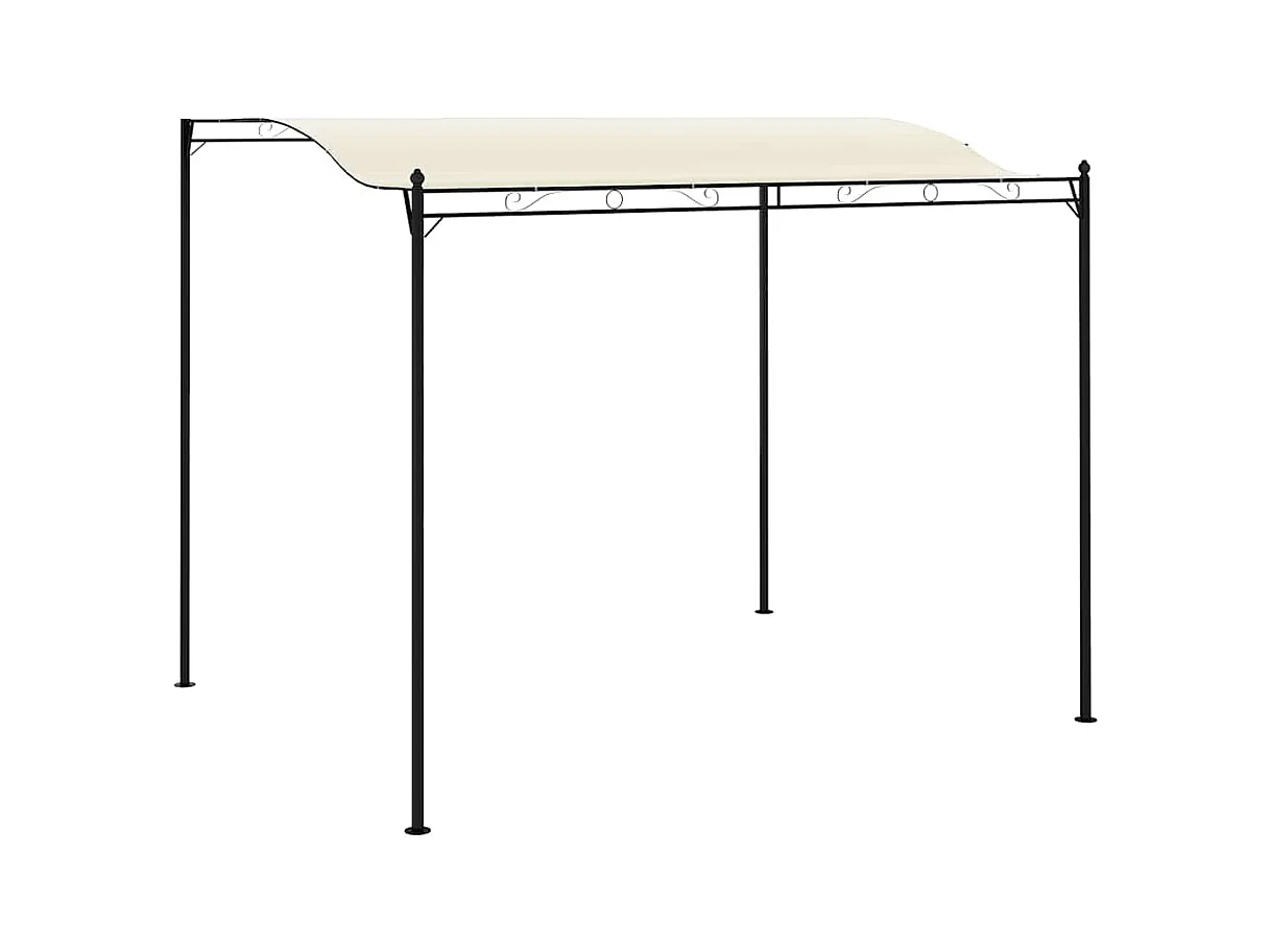 Marquesina de tela color blanco crema