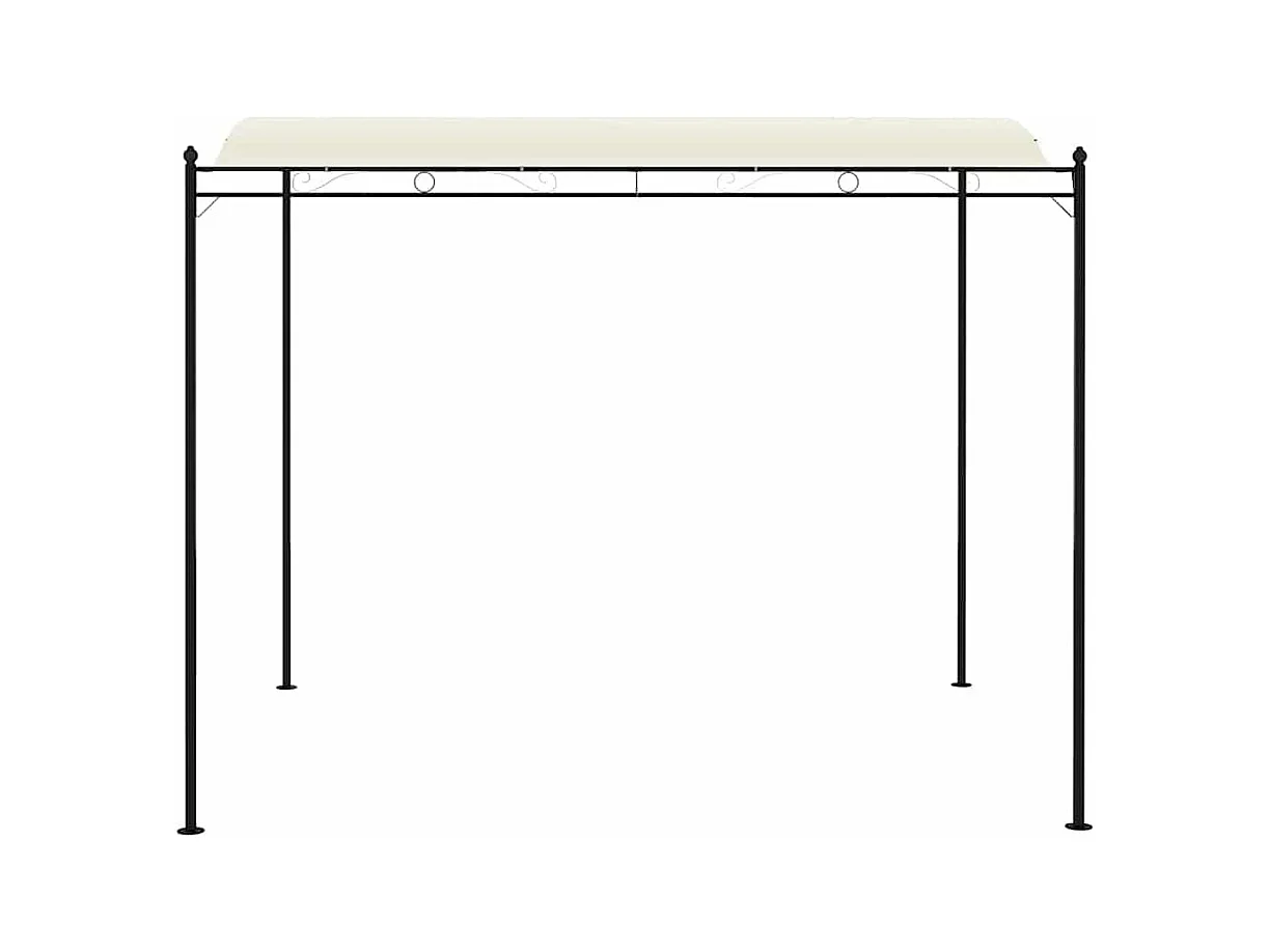 Marquesina de tela color blanco crema