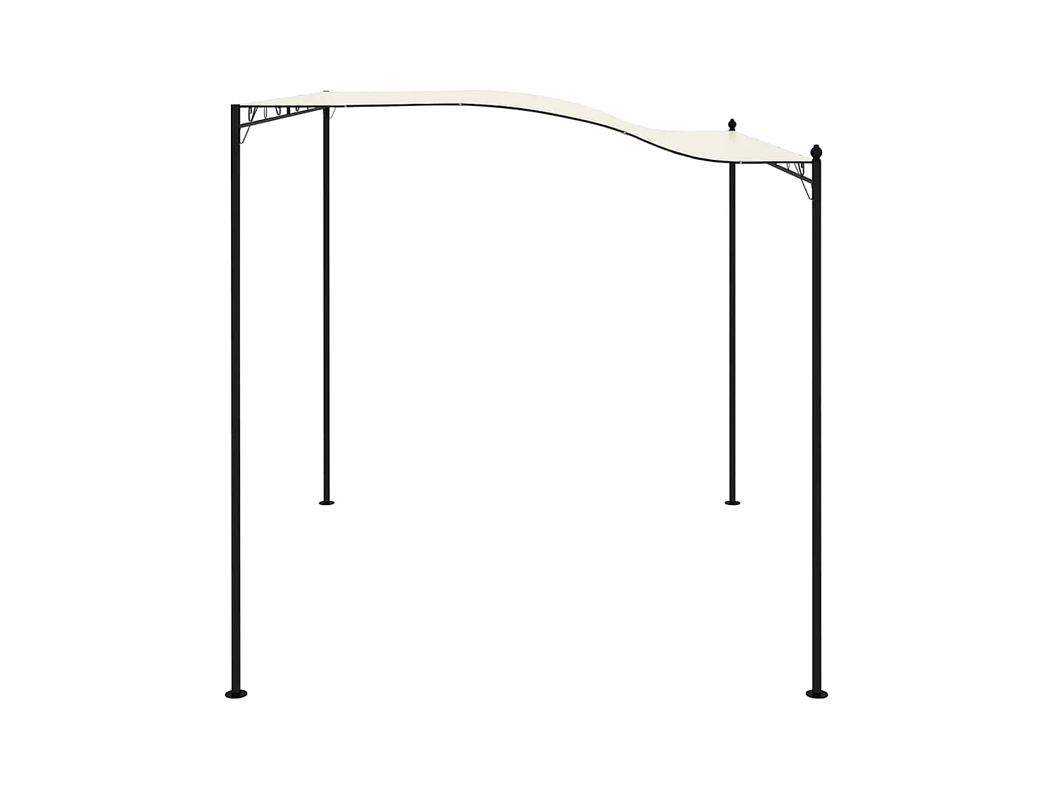 Marquesina de tela color blanco crema