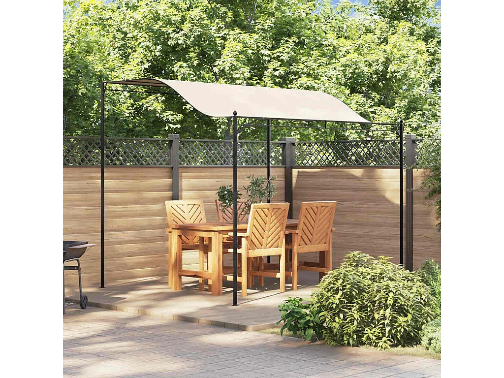 Tenda in tessuto bianco crema