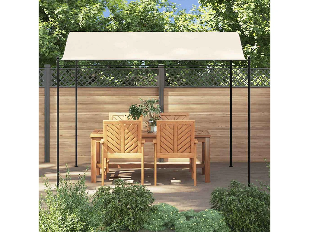 Tenda in tessuto bianco crema