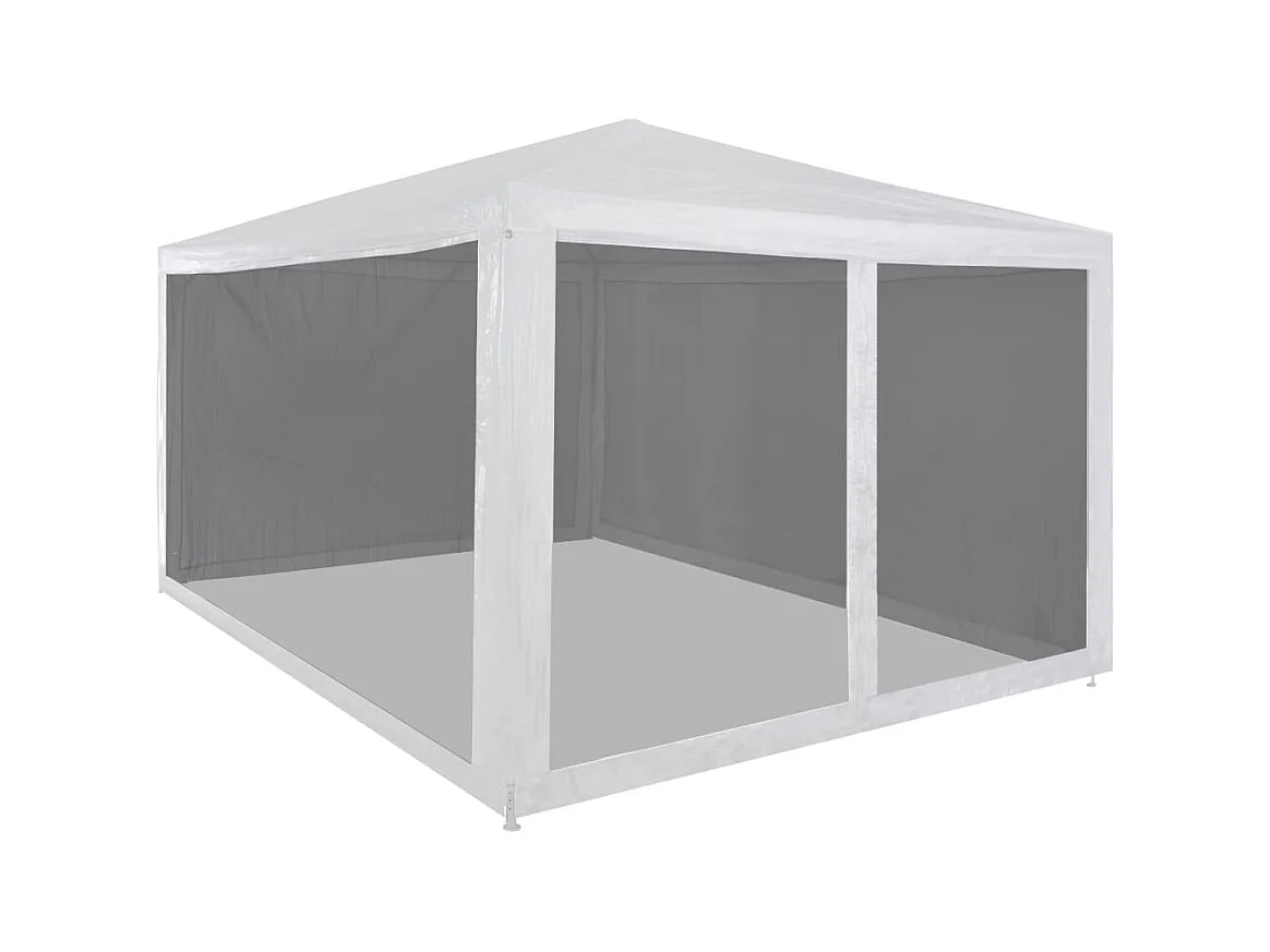 Carpa de recepción con 4 paredes de malla 4 x 3 m