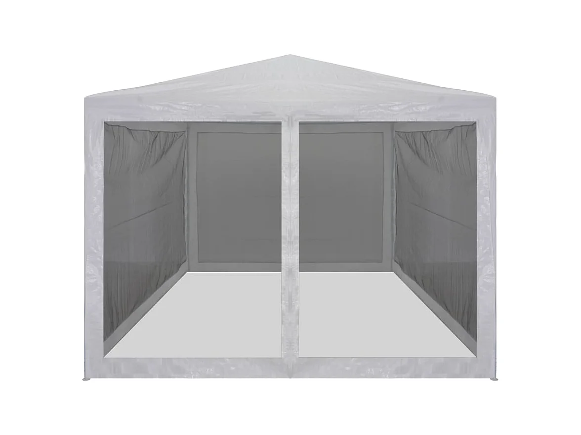 Carpa de recepción con 4 paredes de malla 4 x 3 m