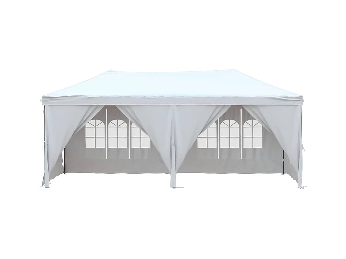 Carpa de recepción plegable con paredes Blanca 3x6 m