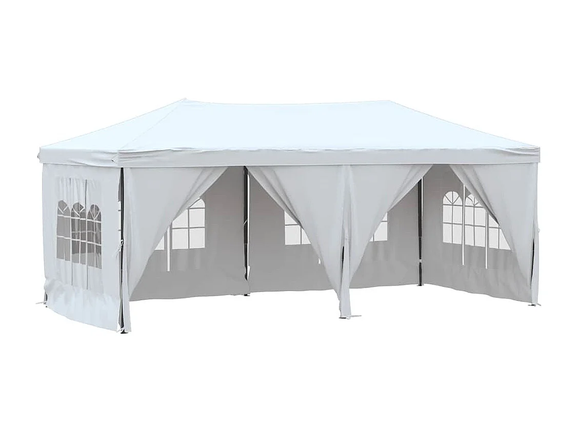 Carpa de recepción plegable con paredes Blanca 3x6 m