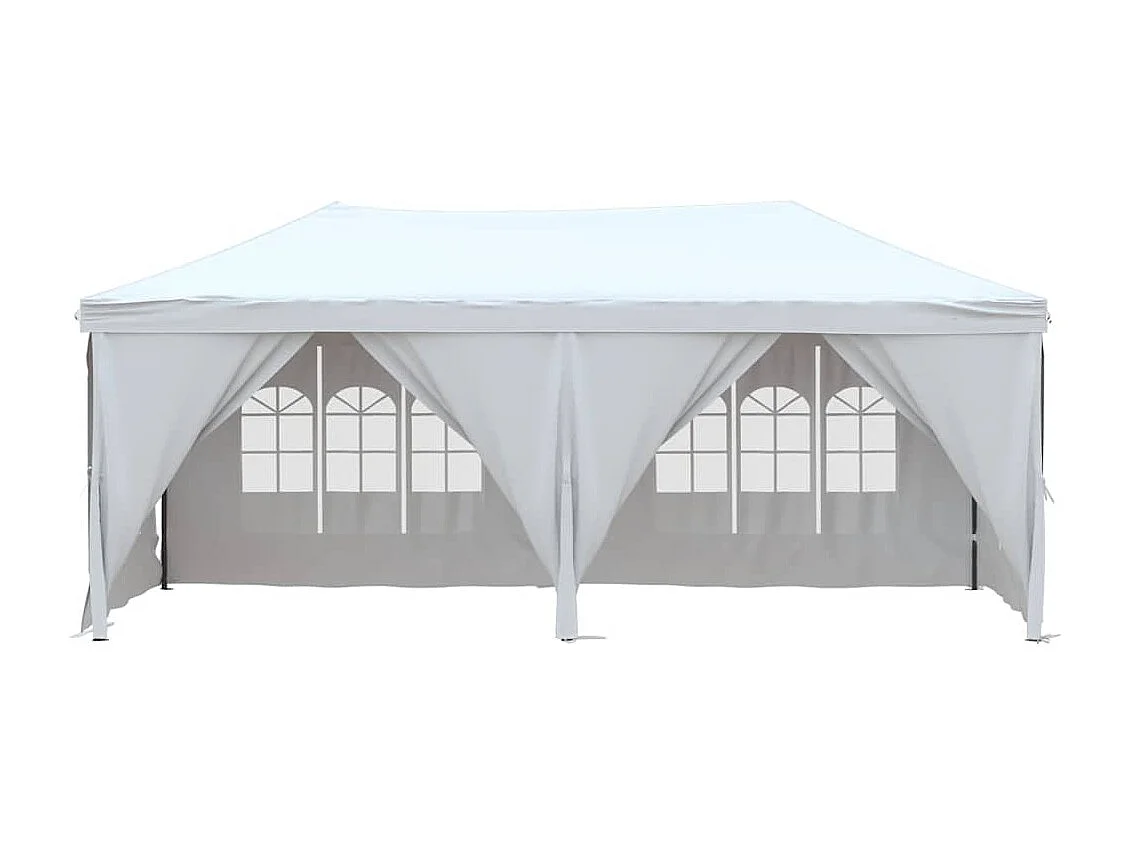 Carpa de recepción plegable con paredes Blanca 3x6 m