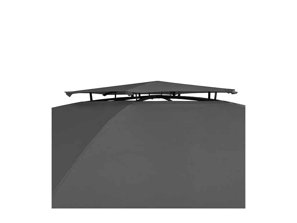 Gartenzelt Festzelt mit Vorhängen Sechseckig 360 x 265 cm