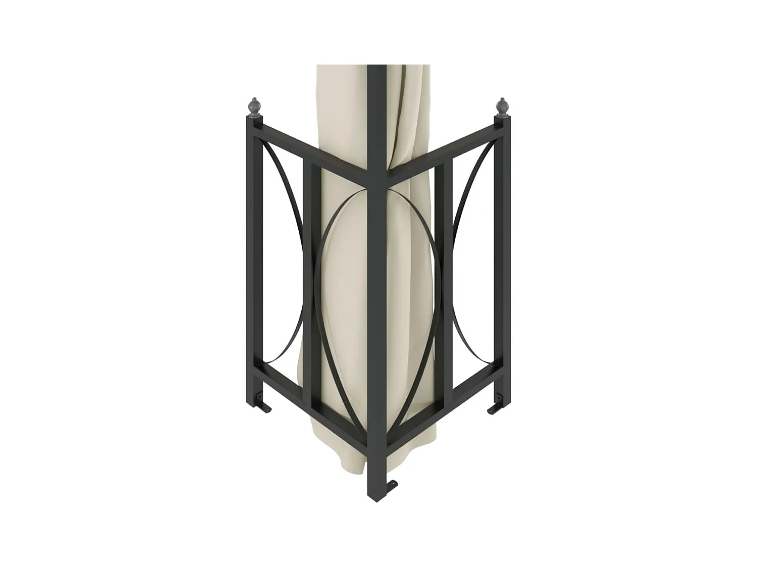 Gazebo color crema de 3x4 m con paredes dobles y techo