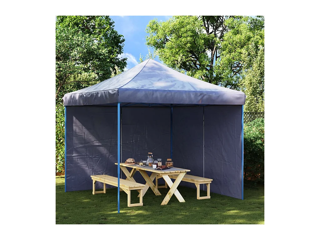 Stück Partyzeltwand mit PE-Reißverschluss Blau