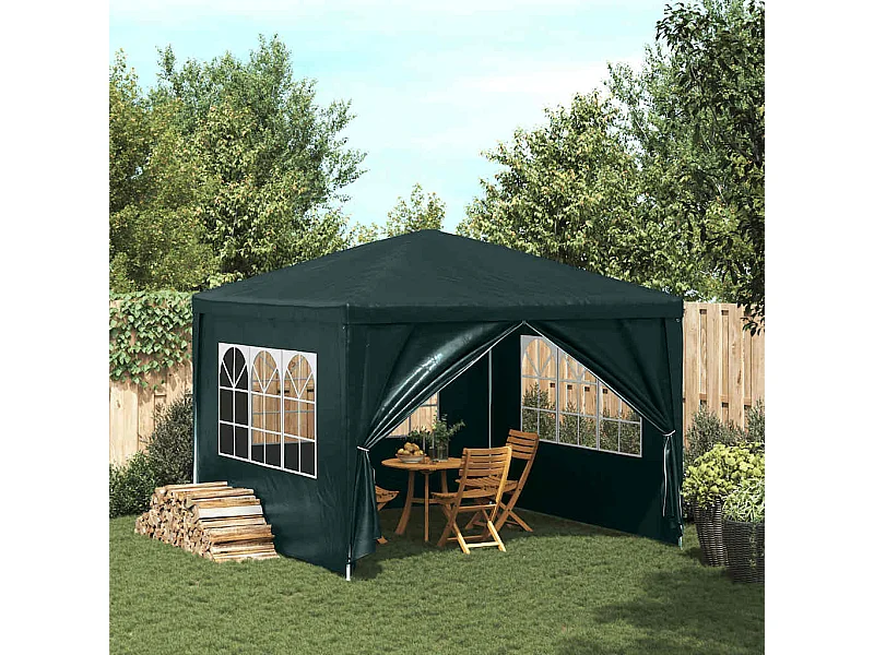 Carpa de recepción verde de 3 x 3 m