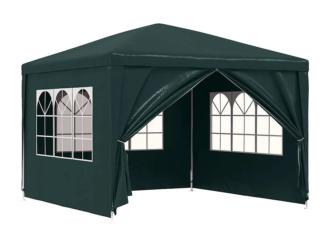 Carpa de recepción verde de 3 x 3 m