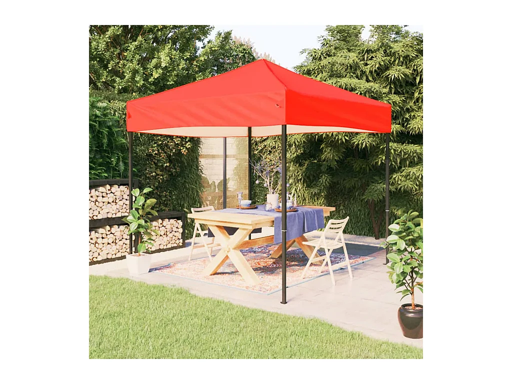 Carpa de recepción plegable roja de 3x3 m