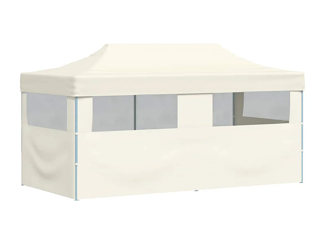 Carpa de recepción plegable color crema de 3 x 6 m