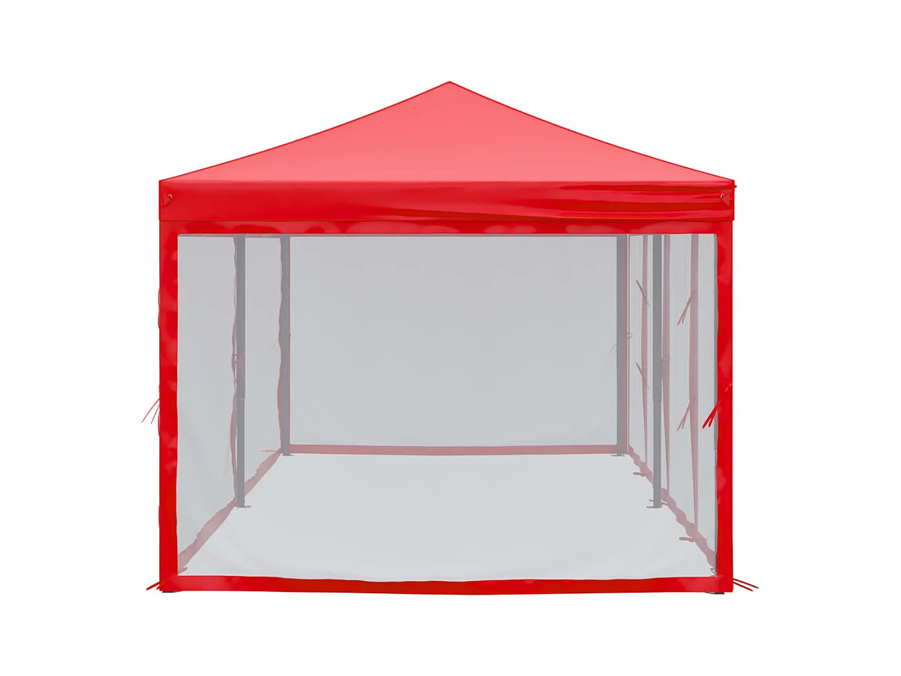 Tenda pieghevole per ricevimenti con pareti Rossa 3x6 m
