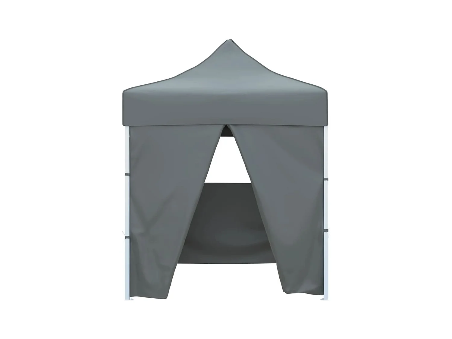 Faltbares Empfangszelt mit 4 Wänden 2x2 m Stahl Anthrazit