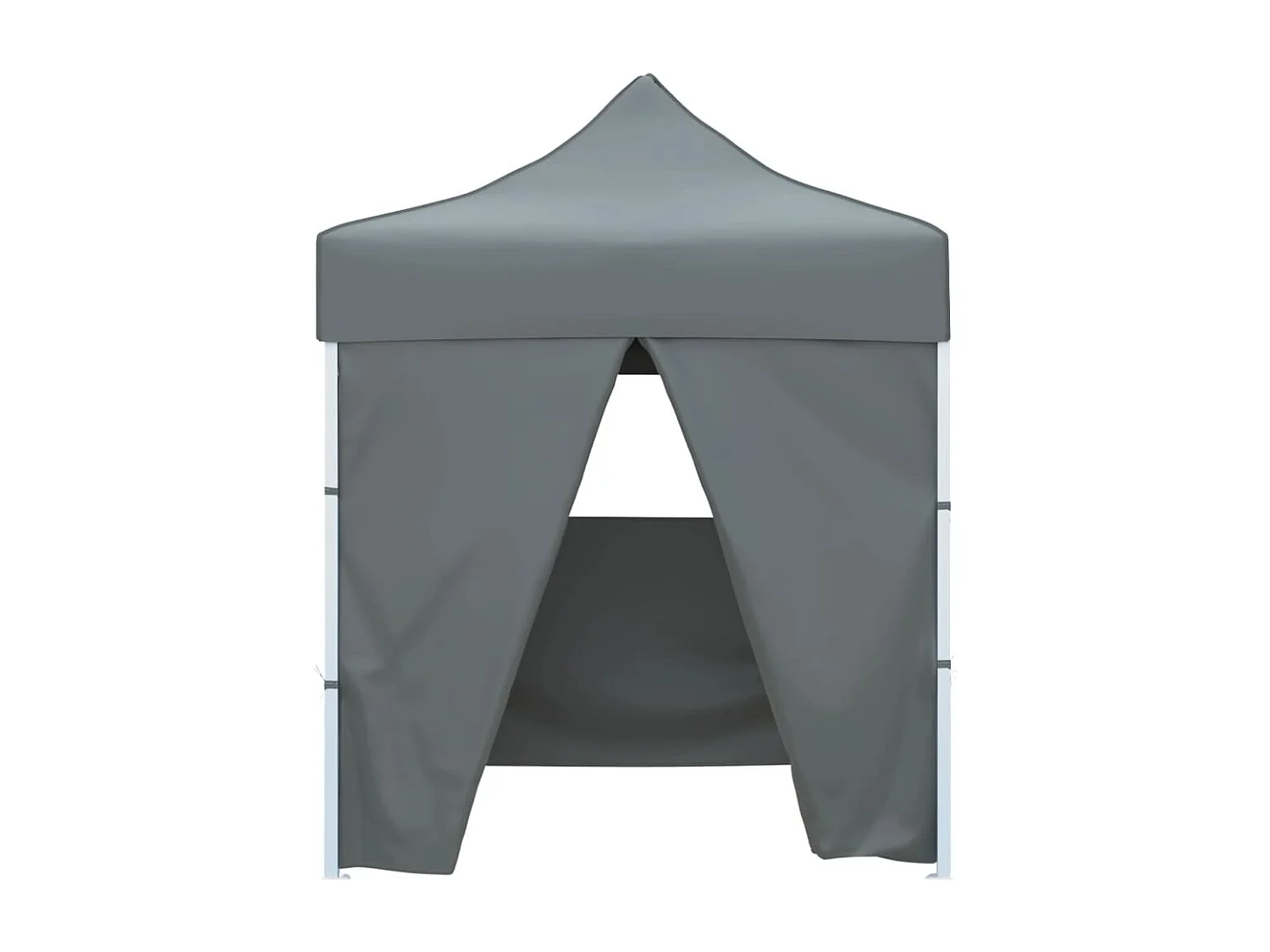 Tenda pieghevole per ricevimenti a 4 pareti 2x2 m Acciaio Antracite